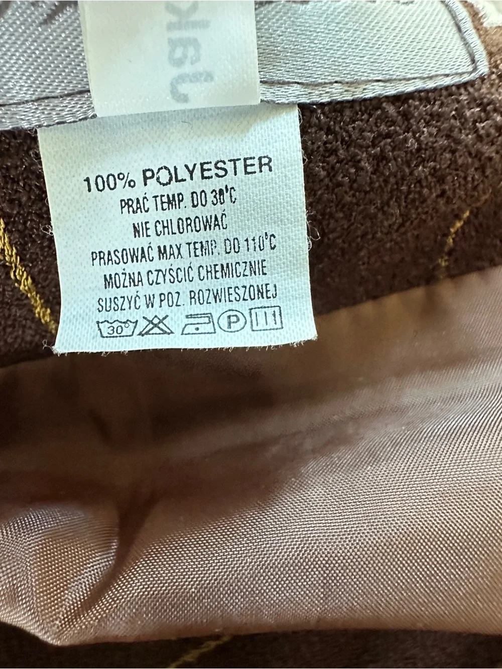 Grayan Women’s Pencil Skirt Size 42 US 10/12 Brown Yellow Striped